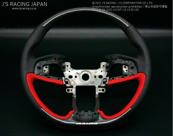 ジェイズレーシング シビック TypeR FK8 前期/後期 スポーツステアリング カーボン/レザー