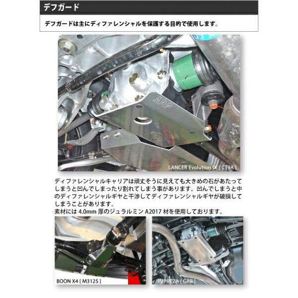 レイル / ビートラッシュ レイル(LAILE) インプレッサ GC8 ～96/9車 リアデフガード