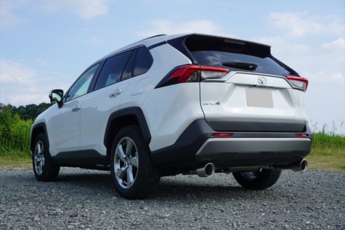 エクスアート エクスアート RAV4 6BA-MXAA54 M20A-FKS ONEマフラー グラファイトメタリック製円型テール(114mm)2本出し
