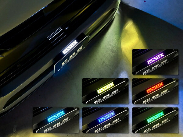エセックスESSEX ナンバーステー用 ミラクルイルミLEDプレート 最大20色発光 RGBモード搭載|オートパーツ ダイレクト