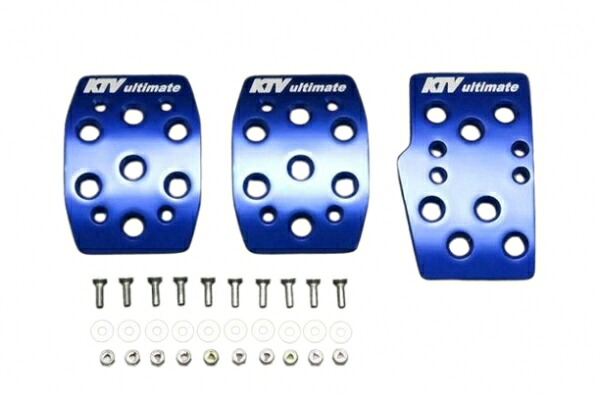GTカープロデュース エブリイバン DA17V AT車(AGS車) アルミペダルカバー ブルー