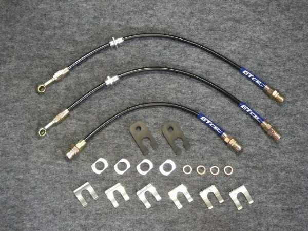 GTカープロデュース ミニキャブトラック DS16T ステンメッシュブレーキホース 1台分4本セット リアのみ50mmロング
