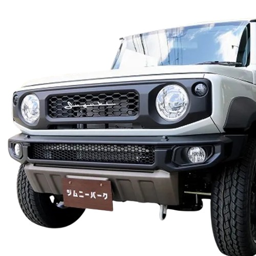 シックスセンス ジムニーシエラ JB74 フロントバンパー 塗分塗装済 バンパー部:キネティックイエロー (ZZB) スキッド部:マットシルバー