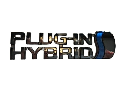 グラージオハリアー PHEV UP85 (2025.5月以前の車両用) ソリッドカラーエンブレム サイド助手席「PLUG-IN」ロゴのみ ゴールドクローム|オートパーツ ダイレクト