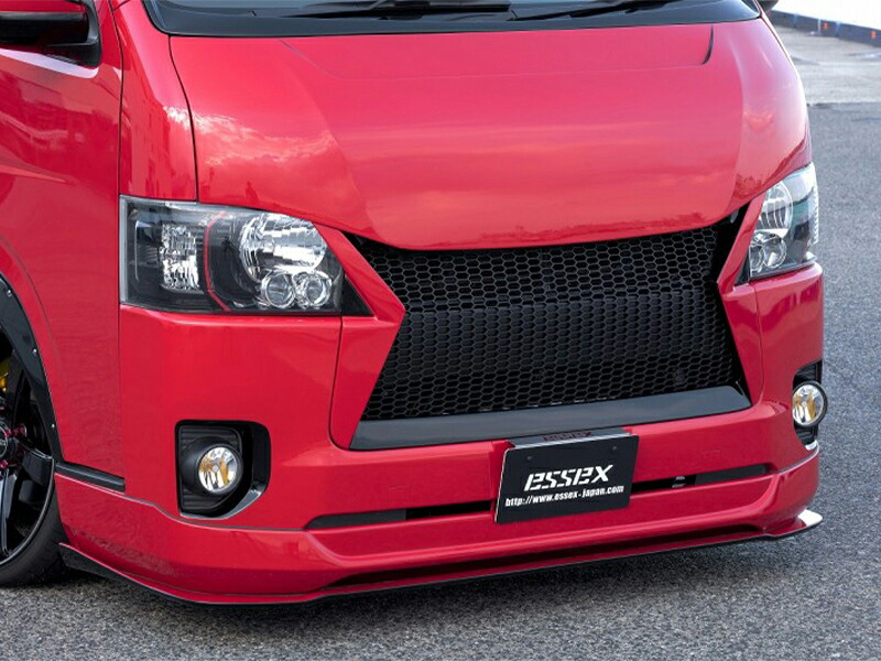 エセックス ハイエース 200系 4-8型 標準ボディ QUATTRO フロントグリル FRP製 インナーカバーセット【個人宅発送不可】