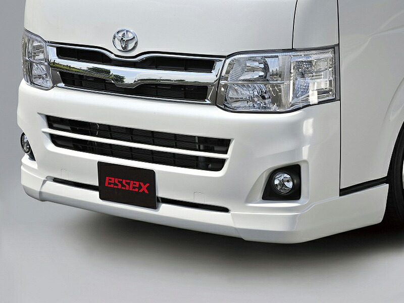 当社塗装品 エセックス ハイエース 200系 3型 標準ボディ フロントリップスポイラー Ver.3 ABS 塗装済 ブラック (209)【個人宅発送不可】