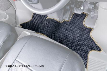 シュピーゲル エブリイバン DA17V (H27.02～) JOIN/JOINターボ MT車専用 ラバーフロアマット フチカラー ブラック