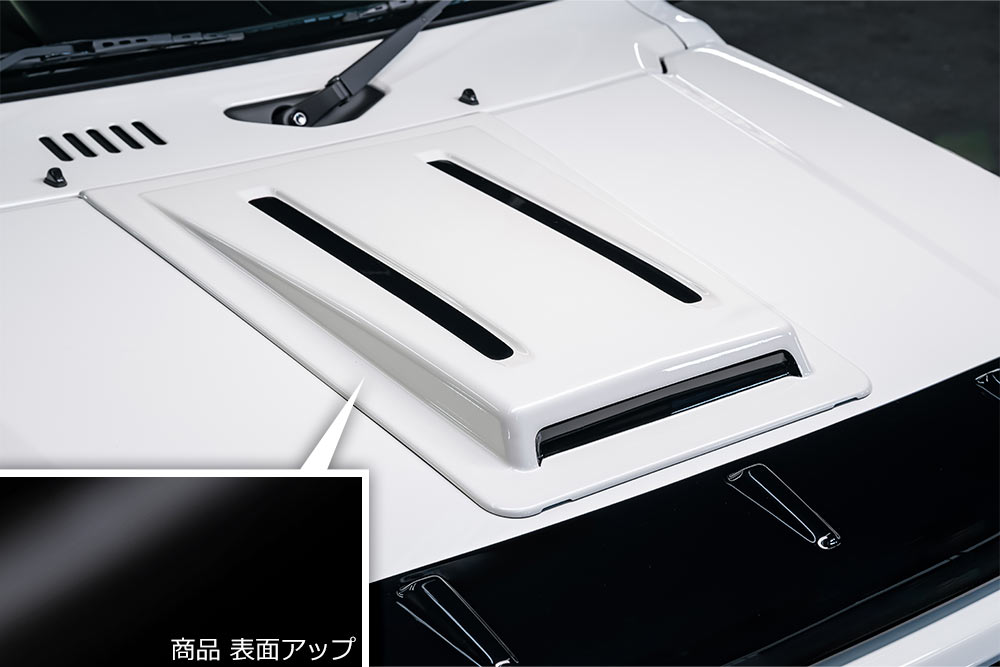 エムズスピード (ゼウス)ジムニーノマド JC74W ボンネットフードカバー 塗分け塗装済 ホワイトP (ZHJ)×ピアノブラック素地 個人宅発送不可|オートパーツ ダイレクト
