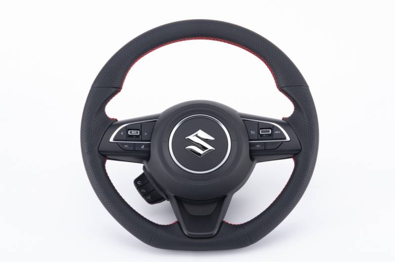 ショウワガレージ ジムニーシエラ JB74 本革巻きステアリング スタンダードモデル レッドステッチ