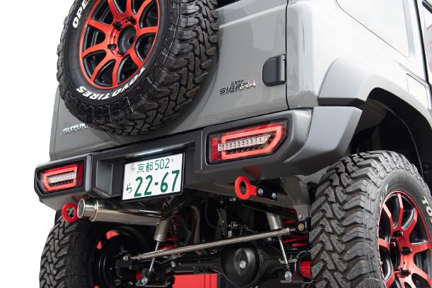 ハイブリッジファーストジムニーシエラ JB74 4型 ABS樹脂製 HB1st リアバンパータイプS-NPワイド 未塗装 ナンバー枠 クロームメッキ|オートパーツ ダイレクト