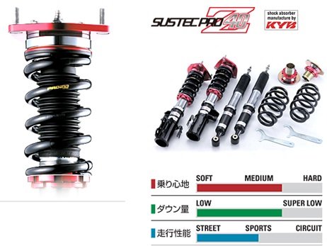 タナベサスペンション サステックプロ SUSTEC PRO Z40 ハリアー GSU30W SGR-FE 2007年05月~2013年07月|オートパーツ ダイレクト
