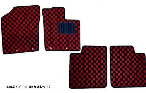 シュピーゲル スペーシア(カスタム) MK53S (H29.12-) フロアマット チェック柄 ホワイト