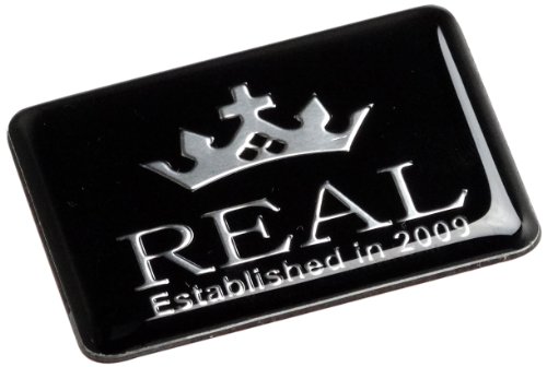 レアル オリジナルエンブレム縦型ブラック REAL EMBLEM1