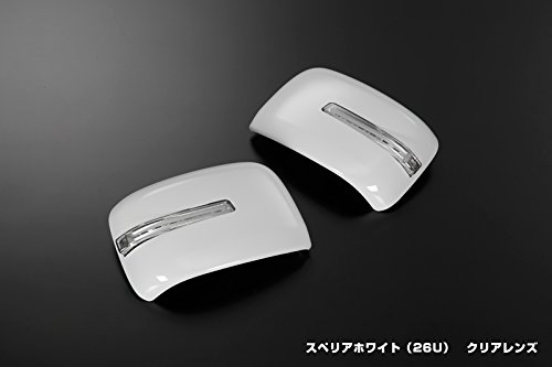 当社塗装品 ライツ [26U:クリアレンズ/ライトバーホワイト] LEDウインカーミラーレンズキット+ ドアミラーカバーセット -DA17W エブリイワゴン/DA17V エブリイバン SUZUKI車