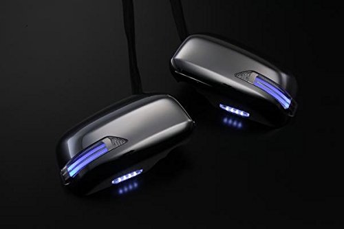 当社塗装品 ライツ 「ライトバータイプ」「塗装済X07」「ライトバーブルー」タントエグゼ/エグゼカスタム（L455S/L465S） LEDウインカードアミラーウェルカムランプ付　純正交換タイプ