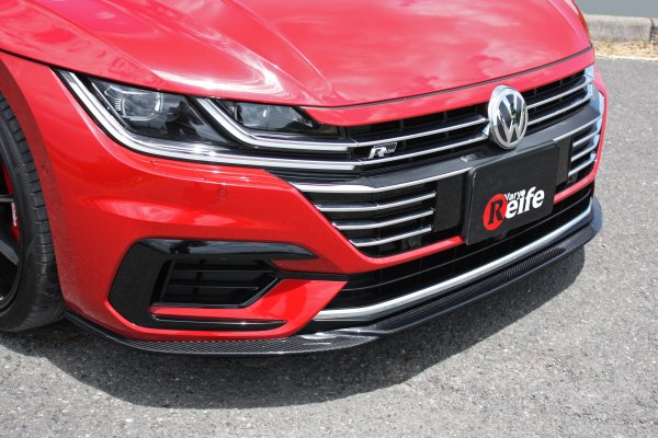 ガレージベリーVW アルテオン 3HDJHF R-Line Advance フロントリップスポイラー 綾織カーボン製|オートパーツ ダイレクト