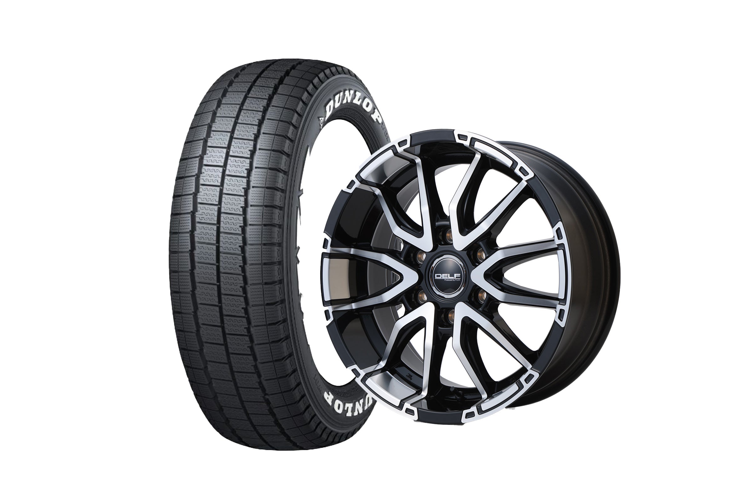 フレックスハイエース Delf06-17BP 17インチホイール + DUNLOP W01 for WINTER 195/80R17 107/105【車両情報必須】|オートパーツ ダイレクト