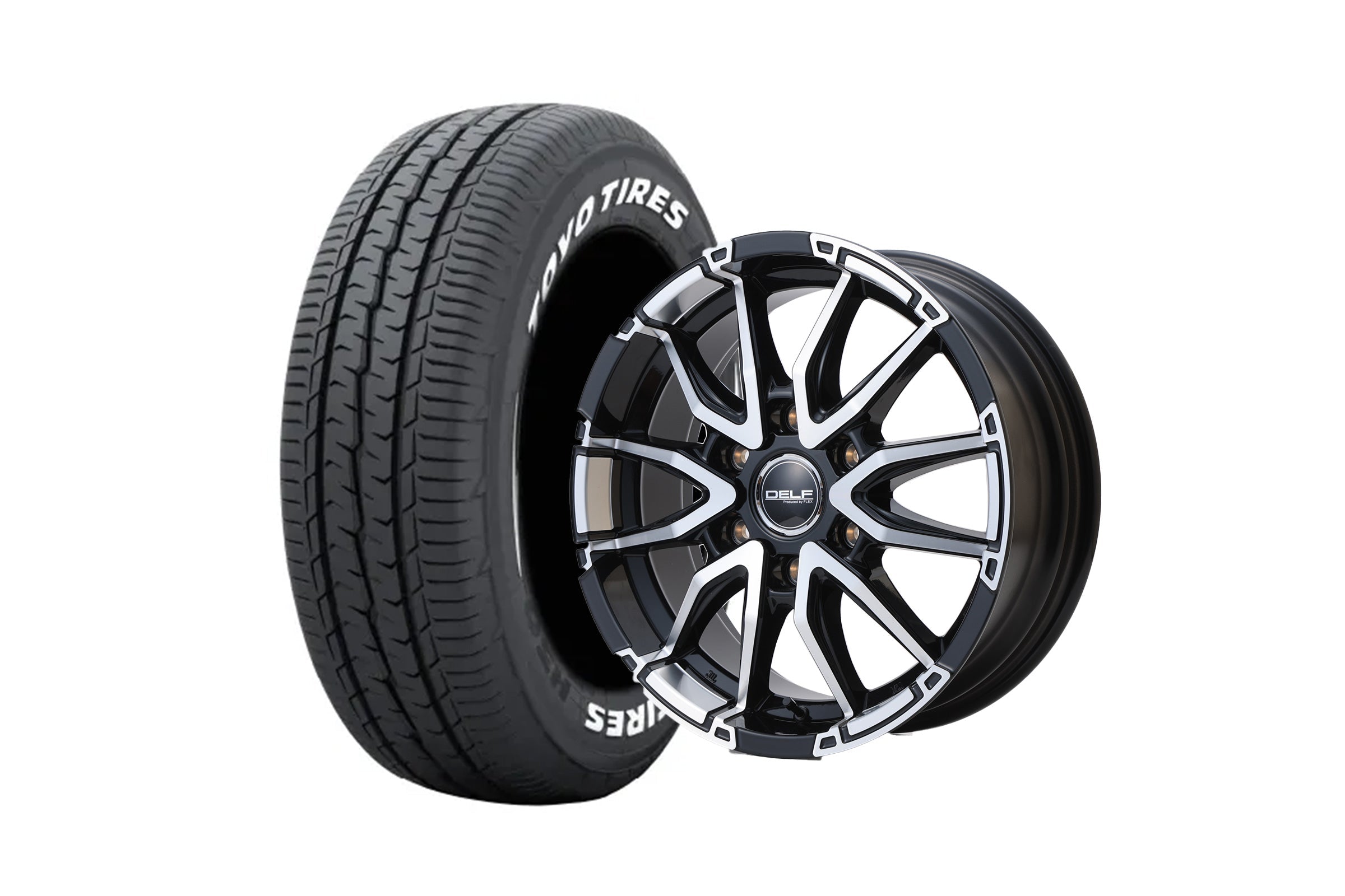 フレックスハイエース Delf06-18BP 18インチホイール + TOYO TIRES H30 225/50R18 107/105 LT規格(4【車両情報必須】|オートパーツ ダイレクト