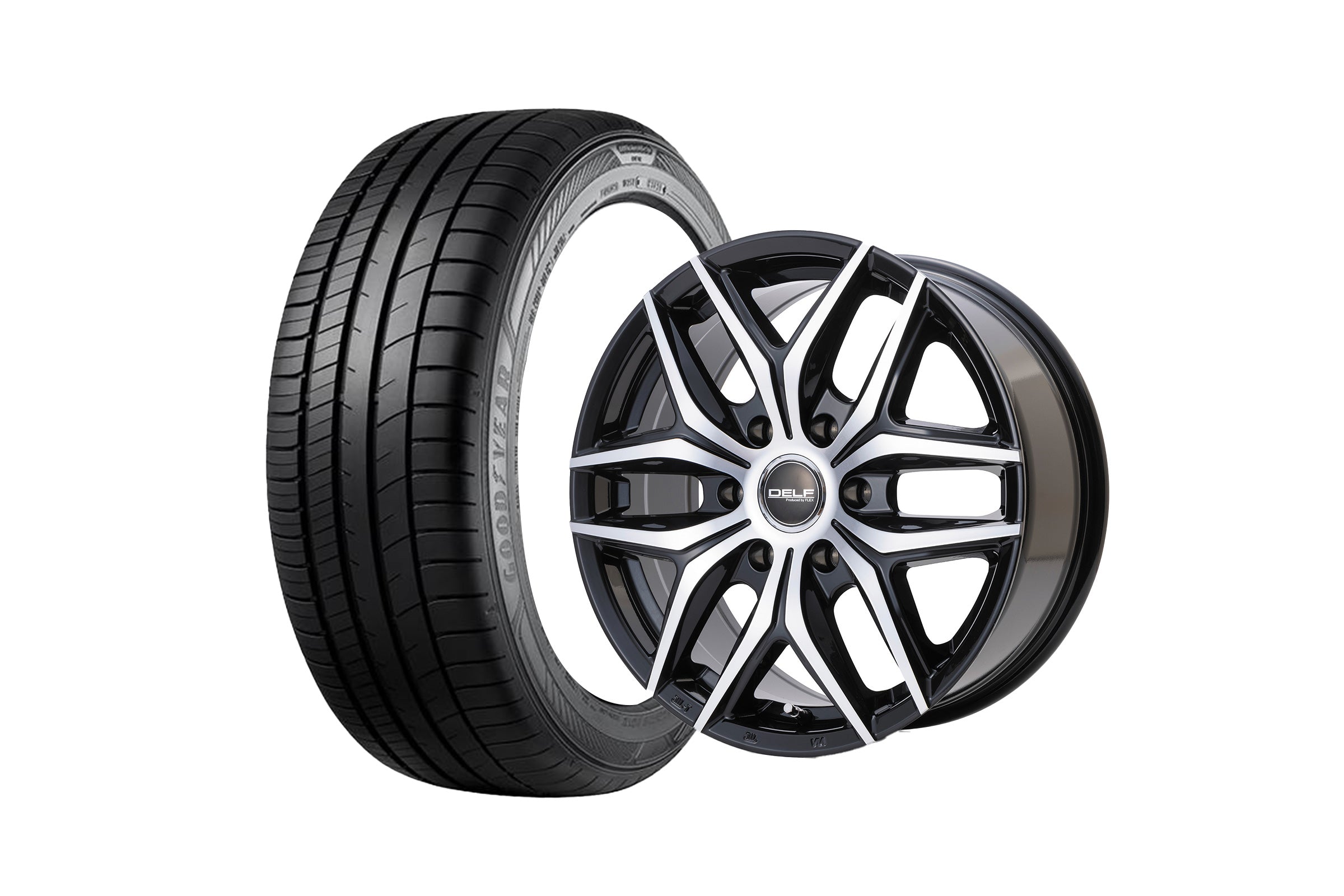 フレックスハイエース Delf01-18BPII 18インチホイール + EAGLE RV-F02 225/50R18 99VXL(4本セット)【車両情報必須】｜オートパーツ ダイレクト 128,982円