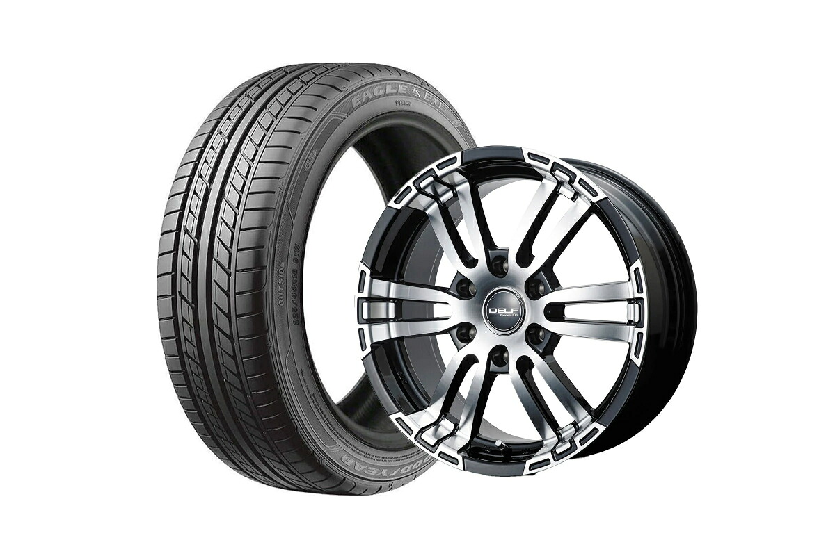 フレックスハイエース Delf02-18BP 18インチホイール + EAGLE LS EXE 225/45R18 95XL(4本セット)【車両情報必須】｜オートパーツ ダイレクト 128,982円