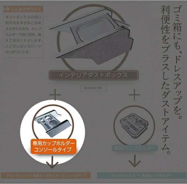 レガンスハイエース 200系 1-8型 センターコンソール付車 インテリアダストボックス専用カップホルダー コンソールタイプ マホガニー|オートパーツ ダイレクト