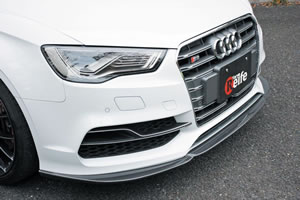 当社塗装品 ガレージベリーAUDI アウディ S3セダン 8V フロントリップスポイラー FRP製｜オートパーツ ダイレクト