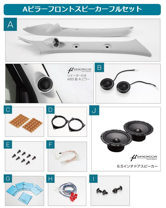 レガンスNV350キャラバン E26 後期 1BOX NETWORK Aピラーフロントスピーカーフルセット (ABCDEFGHIJ) グレー|オートパーツ ダイレクト