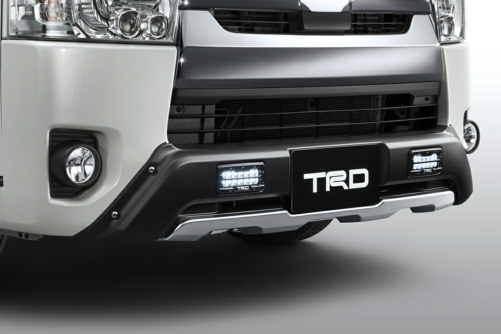 当社塗装品 TRD ティーアールディーTRD ハイエース 200系 4型 標準ボディ フロントスポイラー LED付 MS341-26003｜オートパーツ ダイレクト