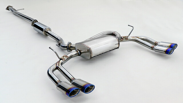 ガナドールエクストレイル ガソリン NT32(H25.12~R2.9)Vertex 4WD/SUV マフラー 左右4本出し チタニウム ブルー【個人宅発送不可】|オートパーツ ダイレクト