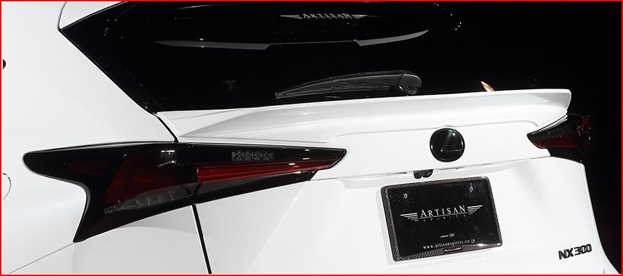 アーティシャンスピリッツLEXUS NX 300/300h YZ1#/AGZ1# 後期 BLACK LABEL リアゲートスポイラー カーボン製|オートパーツ ダイレクト