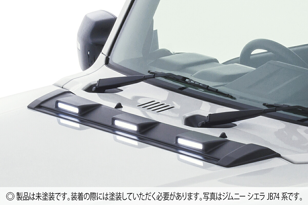 ジャオスジムニーシエラ ボンネットディフレクター 未塗装|オートパーツ ダイレクト