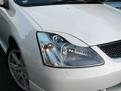 シルキーシャークプロジェクト シビック TYPE-R EP3 アイライン Type2 綾織 シルバーカーボン クリア塗装済