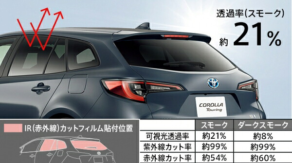 モデリスタ カローラ ツーリング 210系 (2022/10～) IR(赤外線)カットフィルム ダークスモーク 22,759円