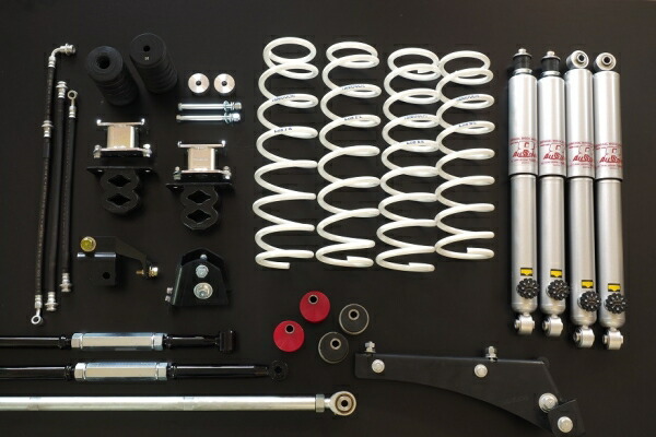 送料無料 ジムニー JB23/JB33 ソルブLOB2インチアップキット オフロード AS8ショックセット ラテラルロッド色:黒 ジムニー リフトアップキット JB23W ソルブLOB 2インチアップキット