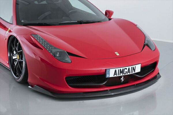 エイムゲインFERRARI 458 Itaria フロントアンダースポイラー ツヤ有りクリア/綾織|オートパーツ ダイレクト