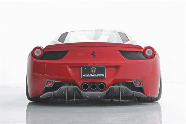 エイムゲインFERRARI 458 Itaria リアディフューザー (交換タイプ) ツヤ無しクリア/平織|オートパーツ ダイレクト