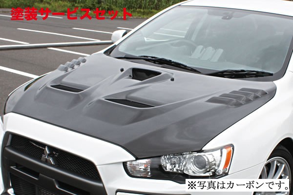 当社塗装品 ガレージベリー ランサーエボ 10 ボンネット FRP製