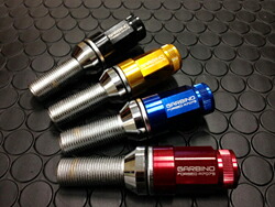 ガルビノBMW E92 2ピースラグボルト 4本パック カラー:レッド サイズ (60&deg;テーパー) ネジ径:M14xピッチ:1.5x首下:28mm｜オートパーツ ダイレクト