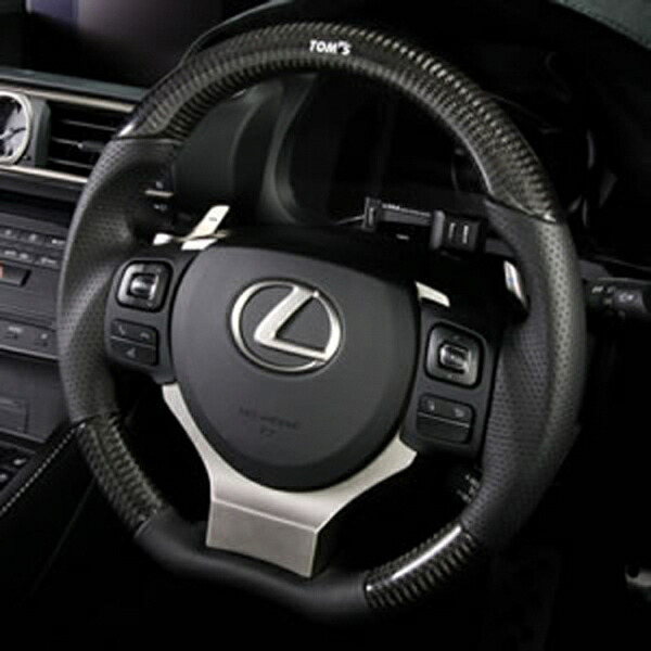 トムス LEXUS RC F USC10 全グレード (H26/9-R1/2) ガングリップステアリング リアルカーボン&パンチングレザー