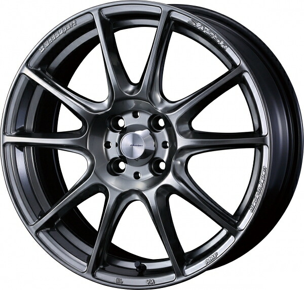 ウェッズWeds Sport ウェッズスポーツ SA25R 16インチ 5.0J +45 4穴 PCD100 PSB (プラチナシルバーブラック) ホイール 2本セット|オートパーツ ダイレクト