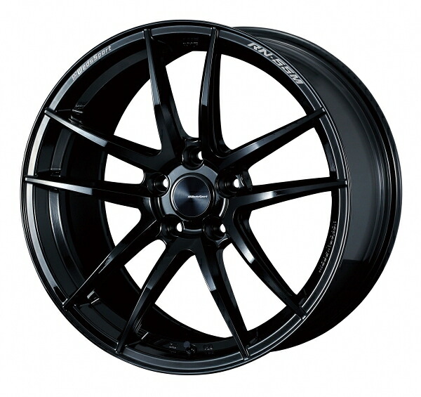 ウェッズ Weds Sport ウェッズスポーツ RN55M FACE FR 18インチ 9.5J +38 5穴 PCD114.3 GLOSS BLACK (グロスブラック) ホイール 1本
