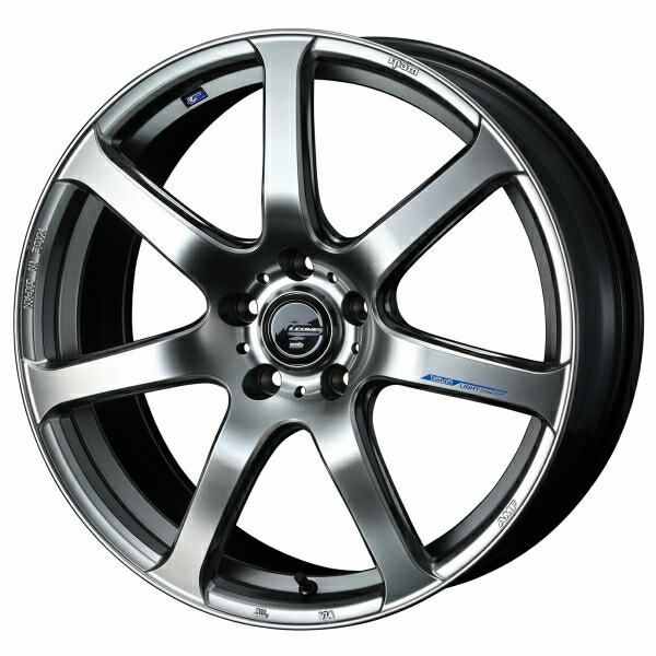 ウェッズ LEONIS NAVIA レオニス ナヴィア07 17インチ リム幅7.0J インセット+42 5穴 PCD114.3 HSB (ハイパーシルバーブラック) ホイール 2本セット