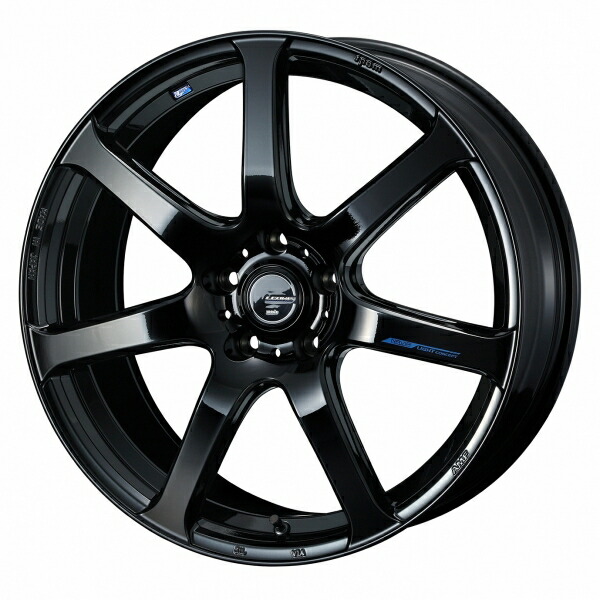ウェッズLEONIS NAVIA レオニス ナヴィア07 18インチ リム幅8.0J インセット+42 5穴 PCD114.3 PBK (プレミアムブラック) ホイール 1本|オートパーツ ダイレクト