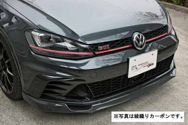 ガレージベリー VW GOLF ゴルフ 7 GTI クラブスポーツ フロントリップスポイラー 平織カーボン製【個人宅発送不可】
