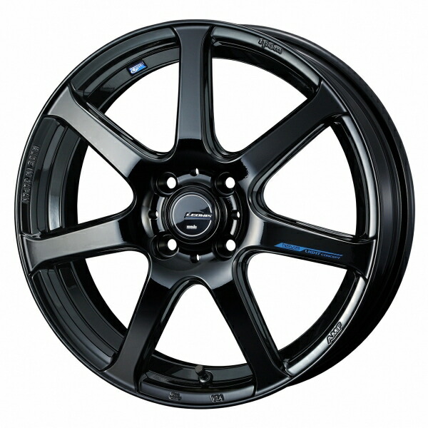ウェッズ LEONIS NAVIA レオニス ナヴィア07 15インチ リム幅4.5J インセット+45 4穴 PCD100 PBK (プレミアムブラック) ホイール 2本セット