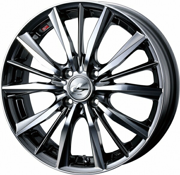 ウェッズ LEONIS レオニス VX 14インチ リム幅4.5J インセット+45 4穴 PCD100 BMCMC (ブラックメタルコート ミラーカット) ホイール 4本セット