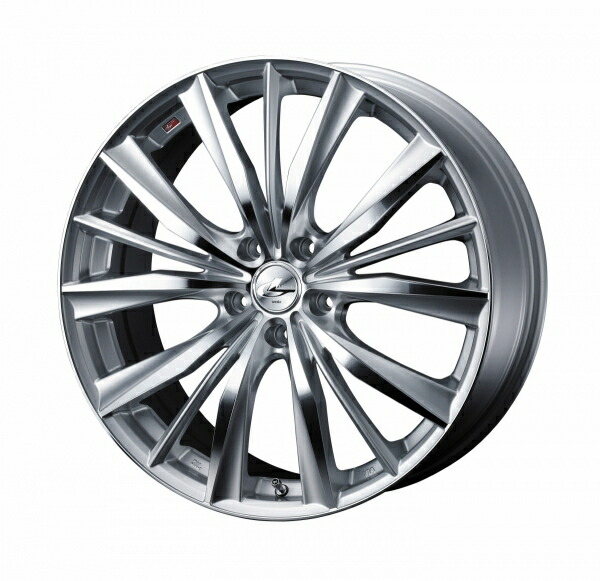 ウェッズ LEONIS レオニス VX 19インチ リム幅8.0J インセット+38 5穴 PCD114.3 HSMC (ハイパーシルバー ミラーカット) ホイール 4本セット