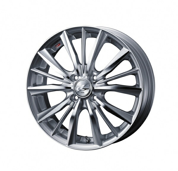 ウェッズ LEONIS レオニス VX 14インチ リム幅4.5J インセット+45 4穴 PCD100 HSMC (ハイパーシルバー ミラーカット) ホイール 2本セット