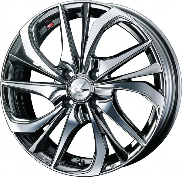 ウェッズLEONIS レオニス TE 17インチ リム幅6.5J インセット+50 4穴 PCD100 BMCMC (ブラックメタルコート/ミラーカット) ホイール 2本セット｜オートパーツ ダイレクト