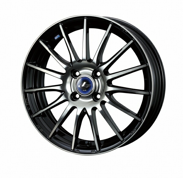 ウェッズ LEONIS NAVIA レオニス ナヴィア05 15インチ リム幅4.5J インセット+45 4穴 PCD100 BPB (ブラック ミラーカット ブラッククリアー) ホイール 4本セット